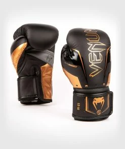 Venum Elite Evo Boxing Gloves - Black/Bronze
