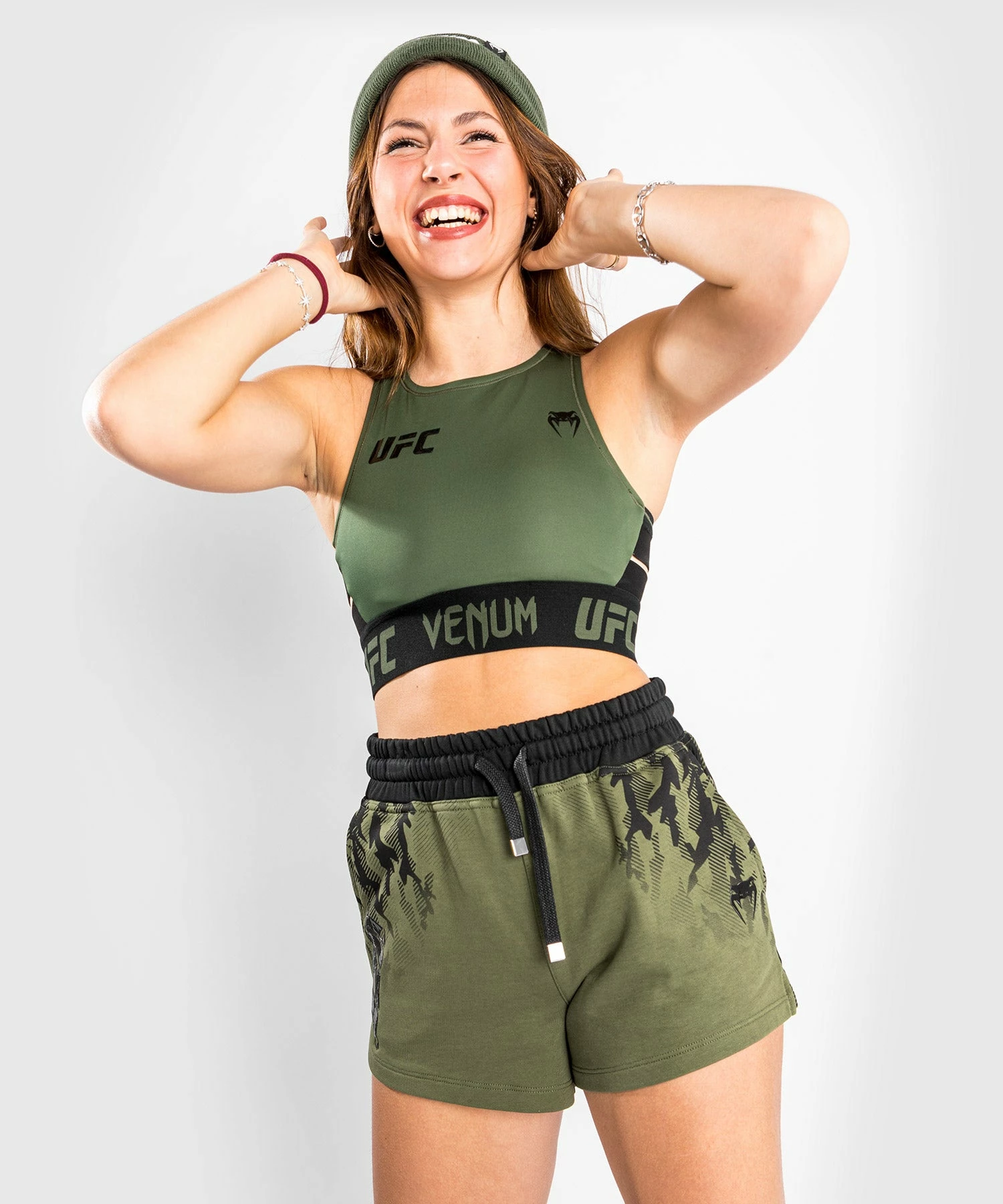 UFC Venum Authentic Fight Week Women's Weigh-in Bra - Khaki - Bilde 4