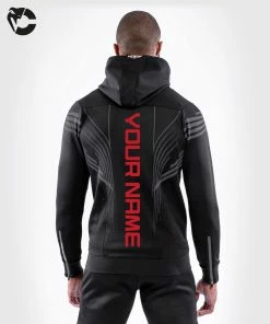 UFC Venum Personalized Authentic Fight Night Men's Walkout Hoodie - Black