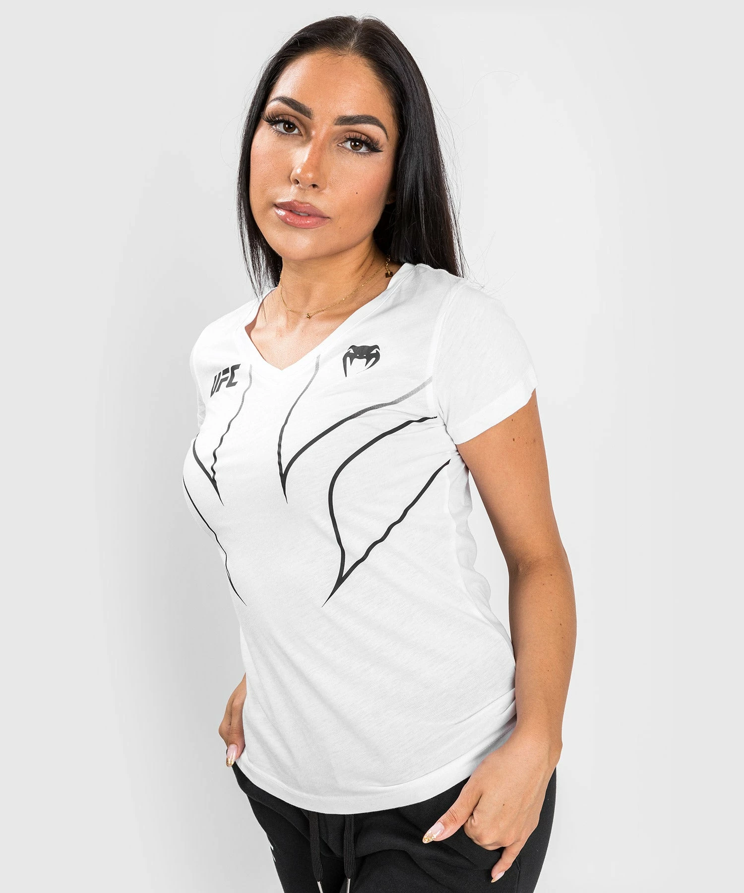 UFC Venum Fight Night 2.0 Replica Women's T-shirt - White 3 UFC Venum Fight Night 2.0 Replica Women's T-shirt - White