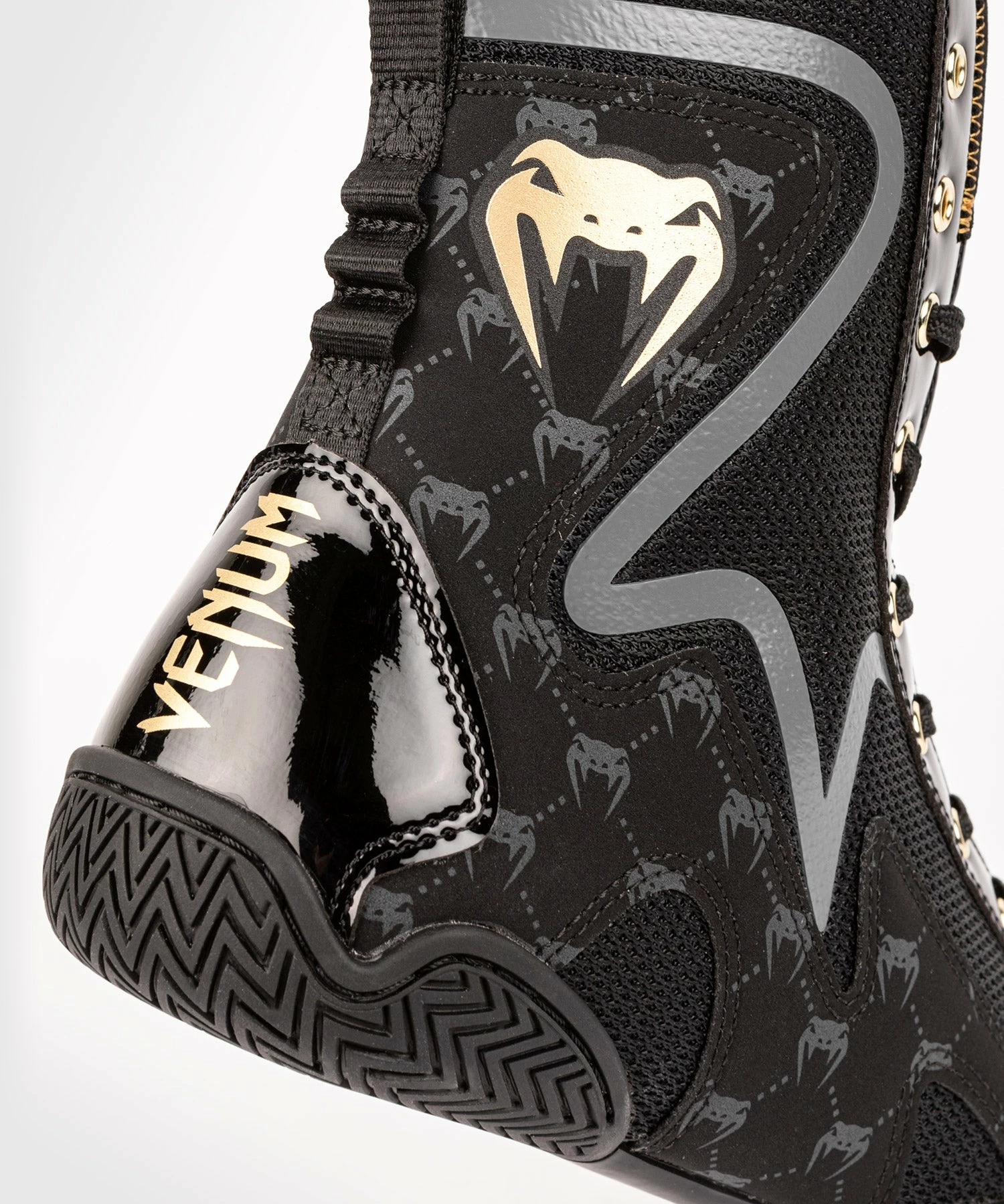 Venum Elite Evo Monogram Boxing Shoes - Black - Bilde 4
