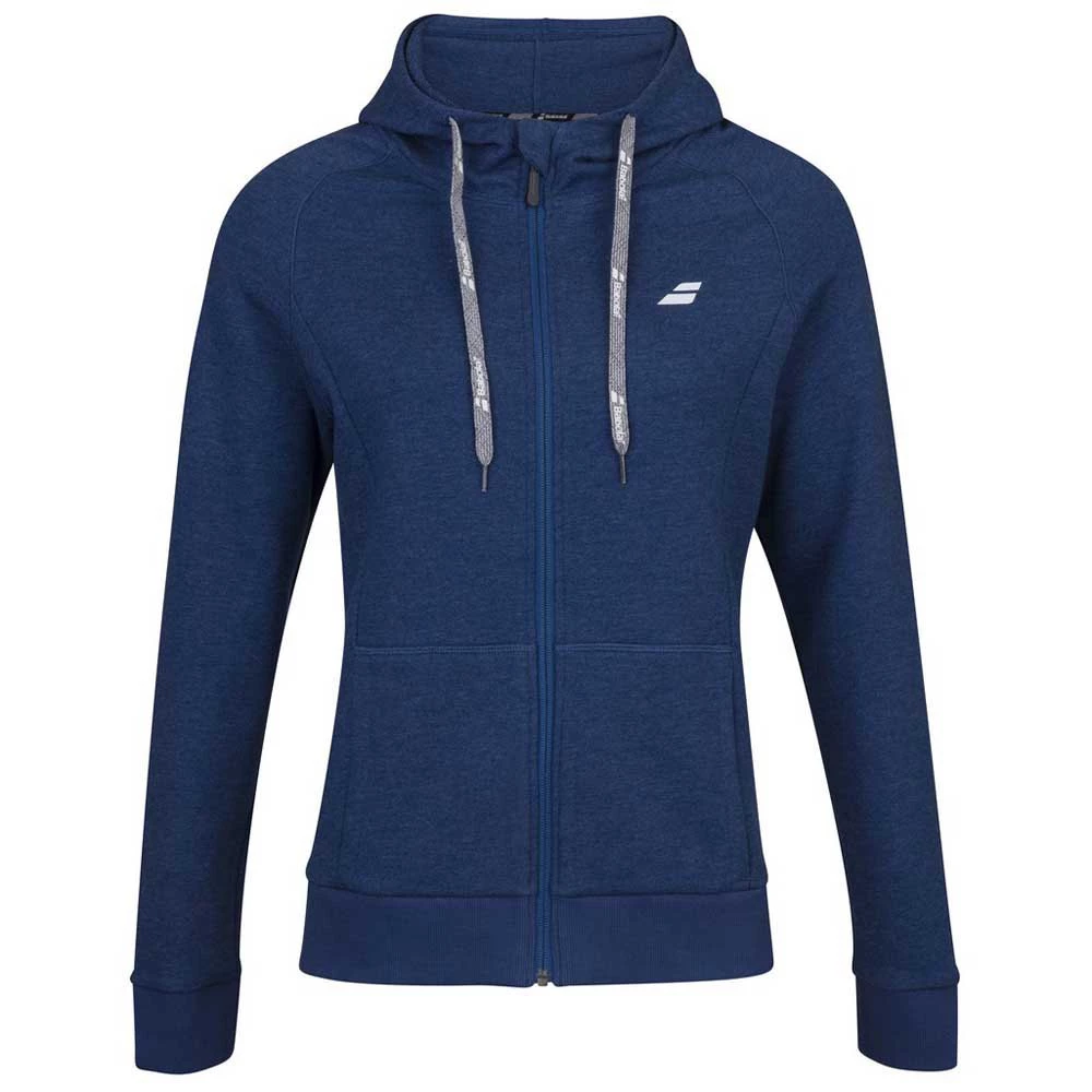 Babolat Women’s Exercise Hooded Tennis Training Jacket (Estate Blue/Heather) 3 Babolat Women’s Exercise Hooded Tennis Training Jacket (Estate Blue/Heather)