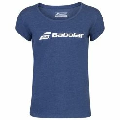 Babolat Women’s Exercise Tennis Training Tee (Estate Blue/Heather)