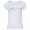 Babolat Women’s Exercise Tennis Training Tee (White/White)