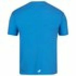 Babolat Men’s Exercise Crew Neck Tennis Training Tee (Blue Aster/Heather) -Boxing Elegant Butikk babolat exercise logo mens blue aster back 1000 1000