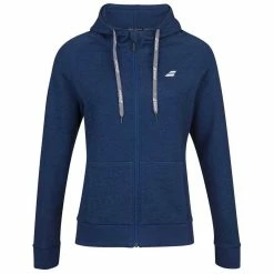 Babolat Girl’s Exercise Hooded Tennis Training Jacket (Estate Blue/Heather)