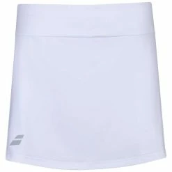 Babolat Girl’s Play Tennis Skirt With Built In Shorties (White/White)