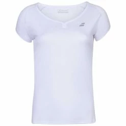 Babolat Women’s Play Cap Sleeve Tennis Top (White/White)