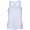 Babolat Women’s Play Cap Sleeve Tennis Tank Top (White/White)