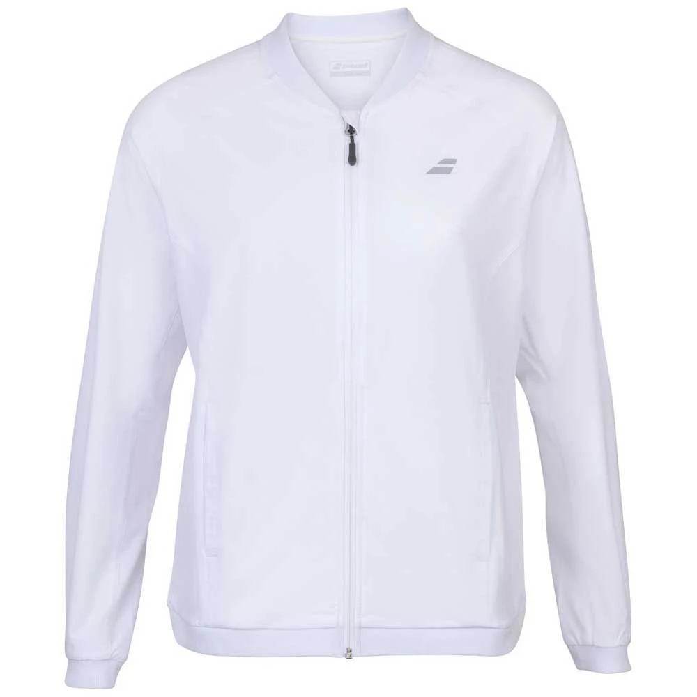 Babolat Women’s Play Tennis Training Jacket (White/White) 3 Babolat Women’s Play Tennis Training Jacket (White/White)