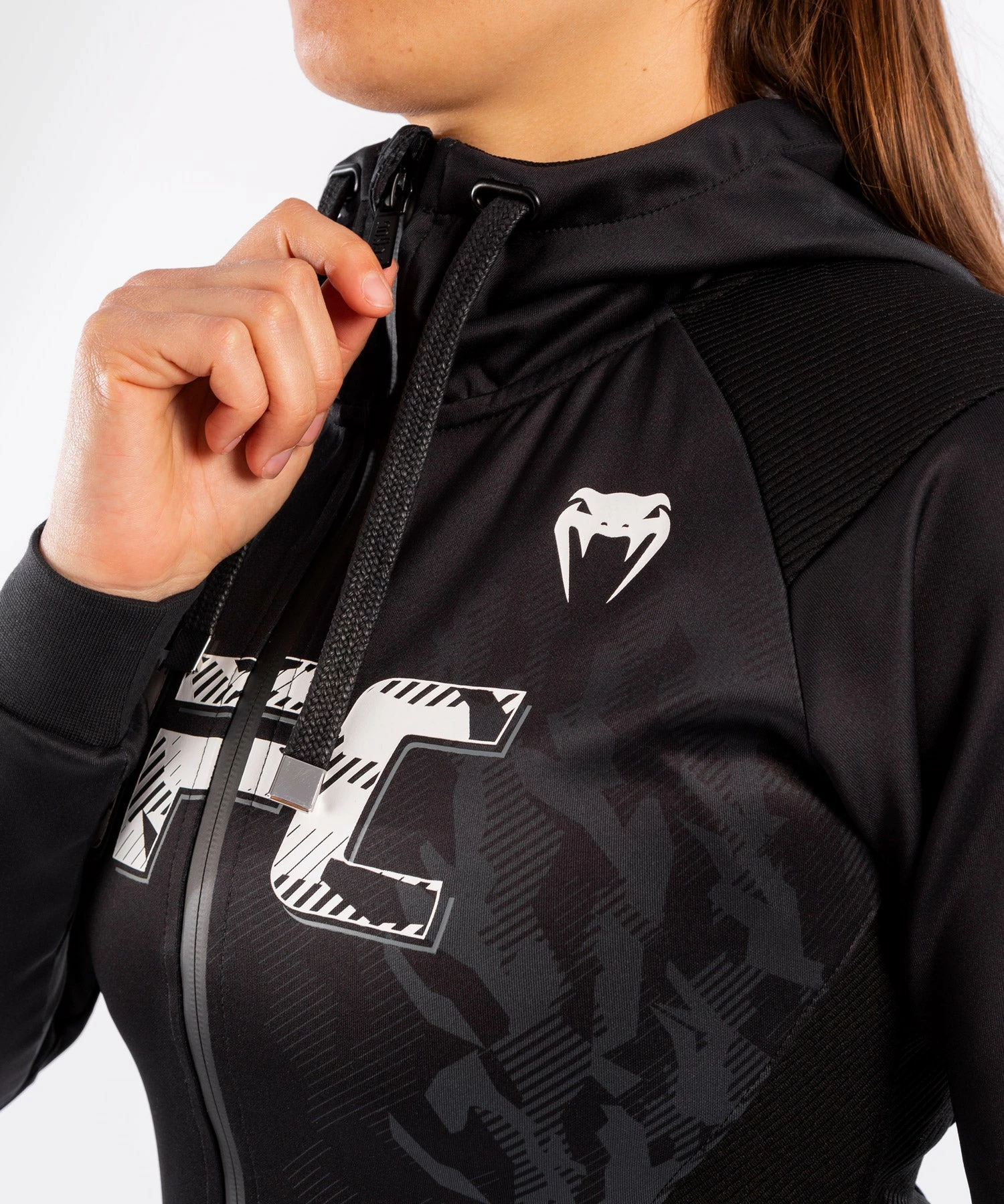 UFC Venum Authentic Fight Week Women's Zip Hoodie - Black 8 UFC Venum Authentic Fight Week Women's Zip Hoodie - Black - Bilde 6