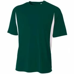 A4 Men’s Performance Color Block Crew Shirt (Forest)