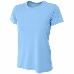 A4 Women’s Cooling Performance Crew Neck Tee (Light Blue)