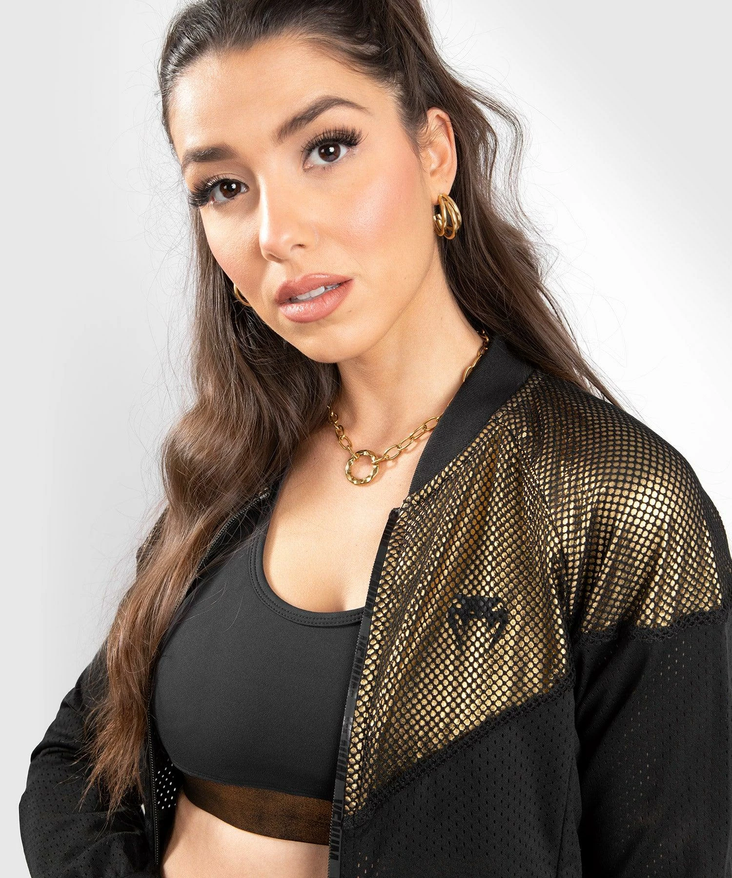 Venum Lightning Mesh Jacket - For Women - Black/Gold 5 Venum Lightning Mesh Jacket - For Women - Black/Gold - Bilde 3