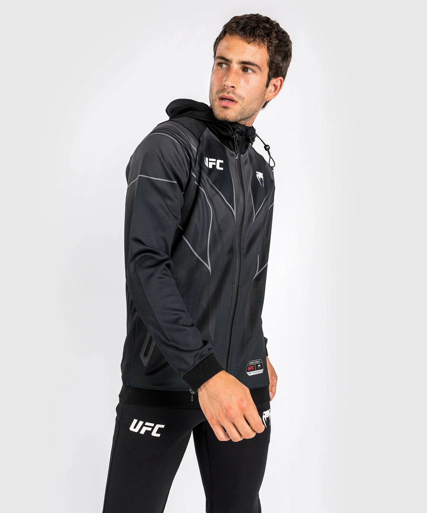 UFC Venum Authentic Fight Night 2.0 Men's Walkout Hoodie - Black 3 UFC Venum Authentic Fight Night 2.0 Men's Walkout Hoodie - Black