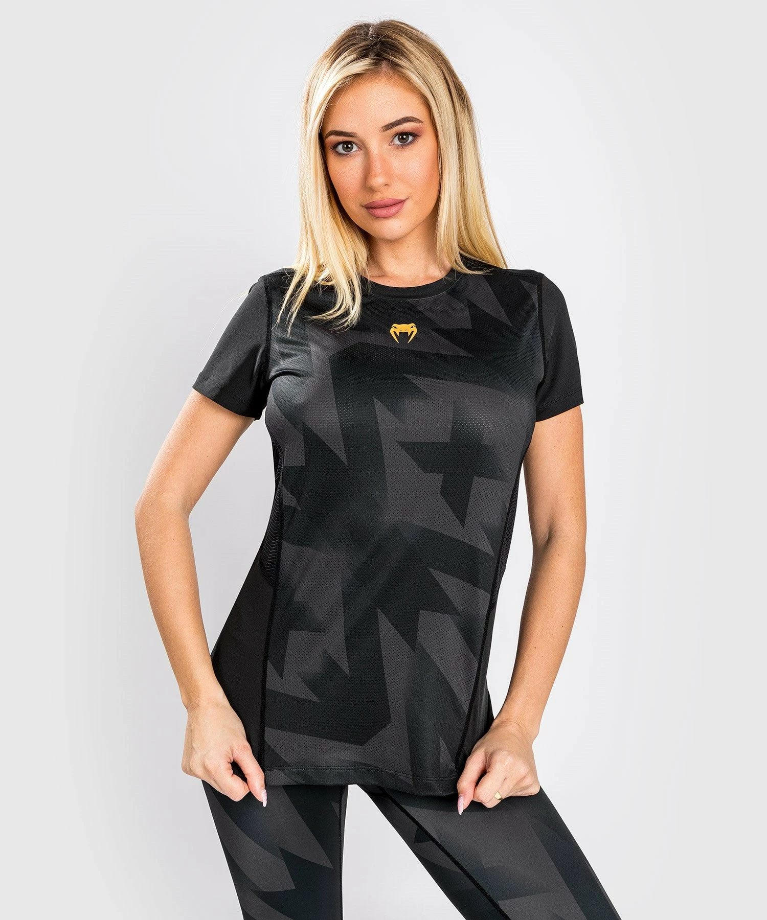 Venum Razor Dry Tech T-Shirt - For Women - Black/Gold 3 Venum Razor Dry Tech T-Shirt - For Women - Black/Gold