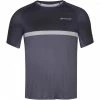 Babolat Men’s Compete Crew Neck Tennis Tee W/ UPF 50+ Performance Polyester(Black/Magnet)