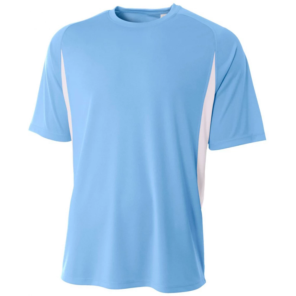 A4 Men’s Performance Color Block Crew Shirt (Light Blue) 3 A4 Men’s Performance Color Block Crew Shirt (Light Blue)