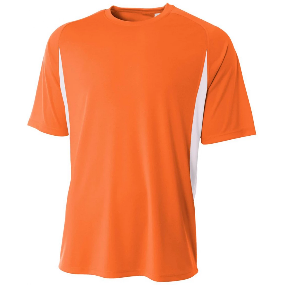 A4 Men’s Performance Color Block Crew Shirt (Orange) 3 A4 Men’s Performance Color Block Crew Shirt (Orange)