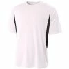 A4 Men’s Performance Color Block Crew Shirt (White) -Boxing Elegant Butikk n3181 wht 1000 1000