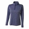 A4 Women’s Inspire Quarter Zip Long Sleeve Tennis Warm Up Top (Royal)