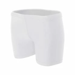 A4 Women’s 4 Inch Compression Short (White)