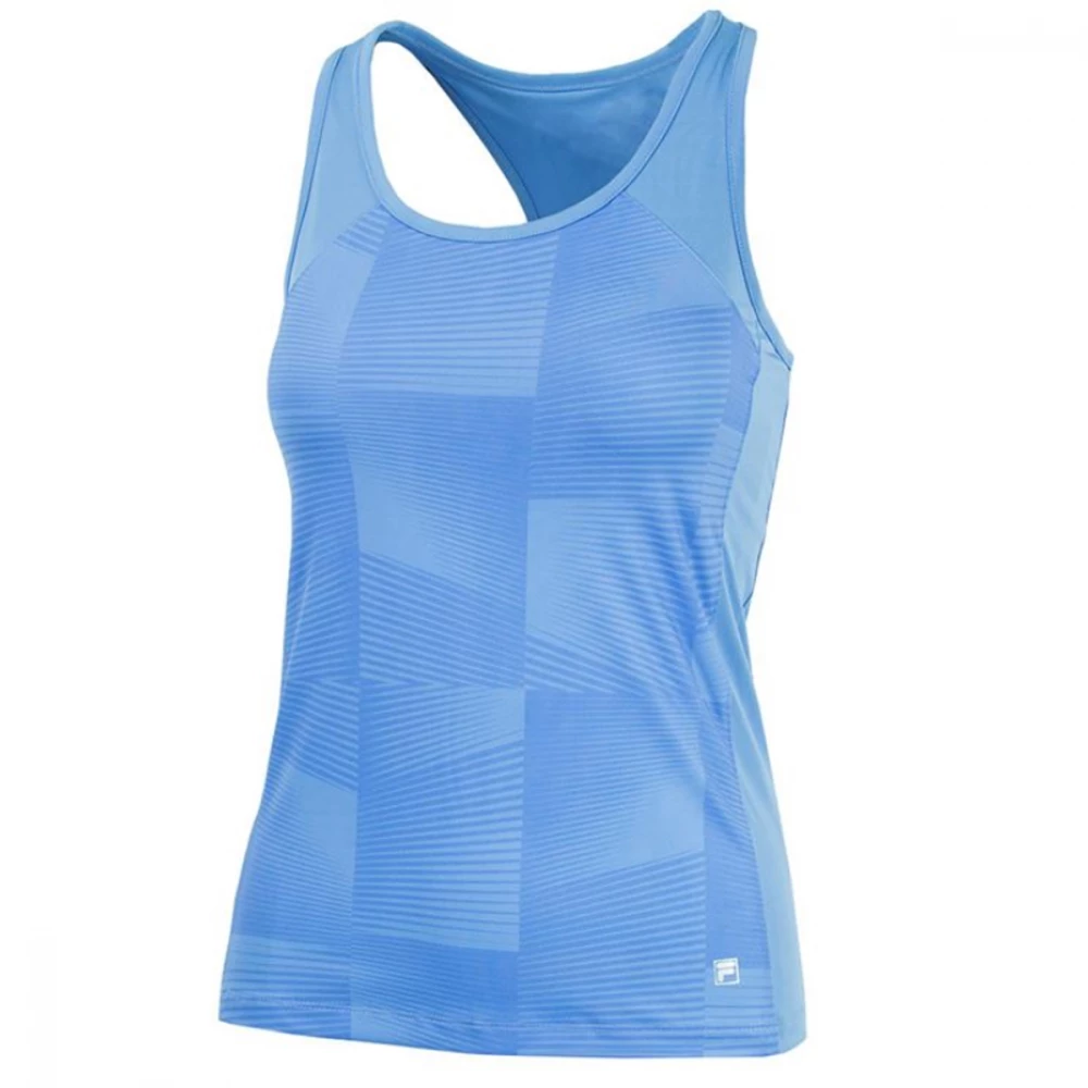 Fila Women’s Core Performance Printed Racerback Tennis Tank (Sky Blue)