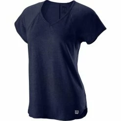 Wilson Women’s Tennis Training V-Neck Tee (Peacoat)